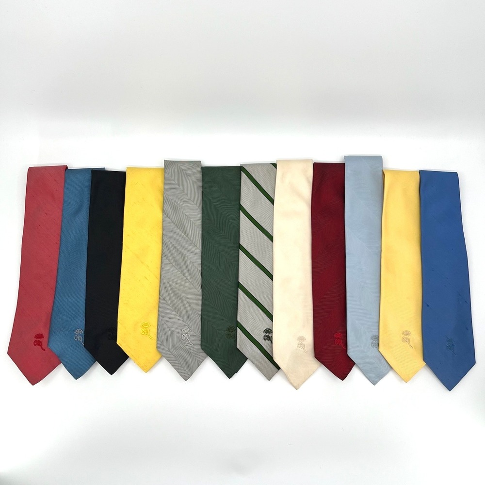 Vtg 70s 80s Countess Mara Mens Ties LOT of 12 Neckties Crest Logo Textured